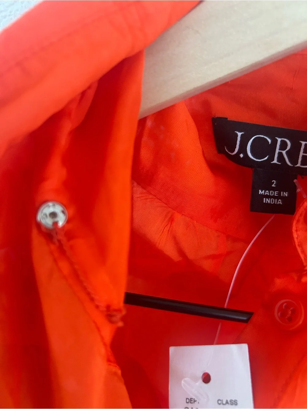 J. Crew orange Button-Down Casual Shirt